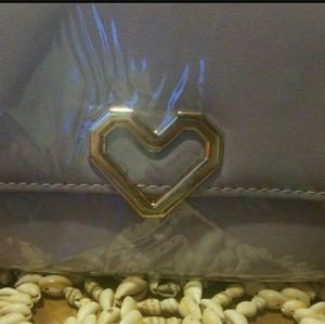 Grayish/Purple Leather tote